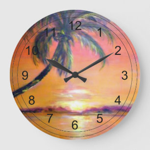 Grande Horloge Ronde Tropical Sunset