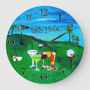 Grande Horloge Ronde trou d'horloge murale de golf 19ème