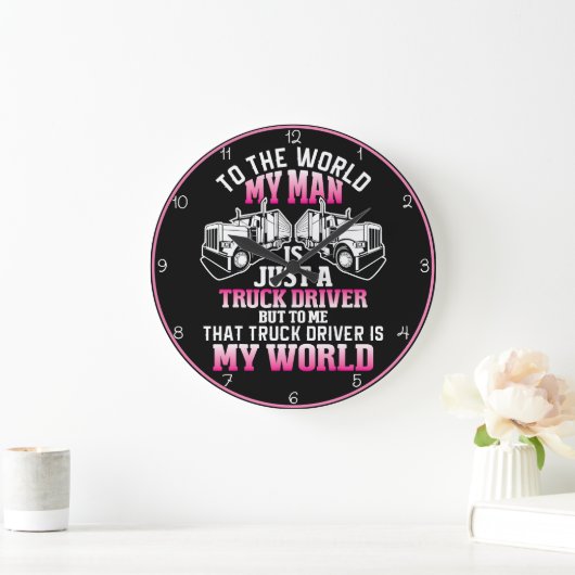 Grande Horloge Ronde Trucker Man, Mon Monde (Maison)