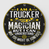 Grande Horloge Ronde Trucker, pas Magicien : Je Comprends La Confusion (Recto)