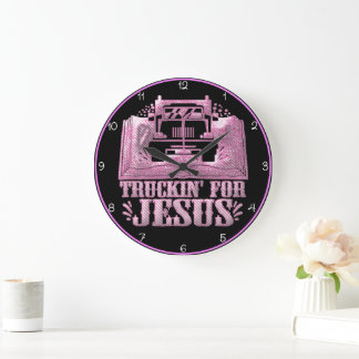 Grande Horloge Ronde Truckin' For Jesus : Foi rose