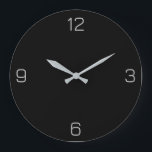 Grande Horloge Ronde True Black 00000 Color - Ajouter une option de nom<br><div class="desc">Ajoutez un nom, des initiales ou du texte, ou gardez la couleur seule. La couleur correspond à d'autres éléments du magasin en fonction du nom et du code HEX (triplet hexadécimal à six chiffres) qui s'affiche. Utilisez ce code pour mélanger, mettre en correspondance et customiser tout autre élément pour l'accompagner...</div>