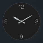 Grande Horloge Ronde True Black 00000 Color - Ajouter une option de nom<br><div class="desc">Ajoutez un nom, des initiales ou du texte, ou gardez la couleur seule. La couleur correspond à d'autres éléments du magasin en fonction du nom et du code HEX (triplet hexadécimal à six chiffres) qui s'affiche. Utilisez ce code pour mélanger, mettre en correspondance et customiser tout autre élément pour l'accompagner...</div>