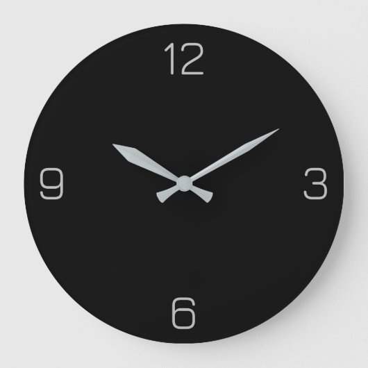 Grande Horloge Ronde True Black 00000 Color - Ajouter une option de nom (Recto)