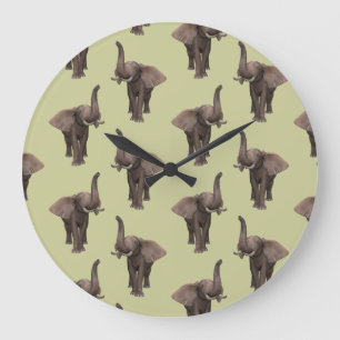 Grande Horloge Ronde Trumpeting Elephant