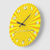 Grande Horloge Ronde Tu es mon soleil Sunburst Sunshine (Angle)