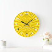 Grande Horloge Ronde Tu es mon soleil Sunburst Sunshine (Maison)