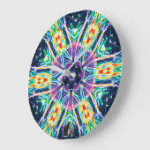 Grande Horloge Ronde Tulips Kaleidoscope (Angle)