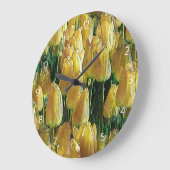 Grande Horloge Ronde Tulips Sunshine Yellow (Angle)
