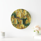Grande Horloge Ronde Tulips Sunshine Yellow (Maison)