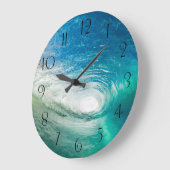 Grande Horloge Ronde Tunnel de Turquoise Blue Ocean (Angle)