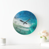 Grande Horloge Ronde Tunnel de Turquoise Blue Ocean (Maison)