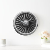 Grande Horloge Ronde Turbine moteur à réaction (Maison)