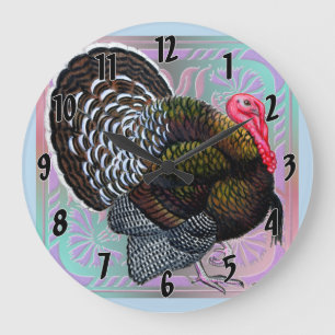 Grande Horloge Ronde Turkey:  Floral Bronze Tom