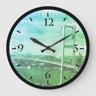 Grande Horloge Ronde Turquie Vintage Istanbul pont Bosphore Grand Clo