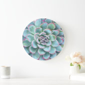 Grande Horloge Ronde Turquoise (Maison)