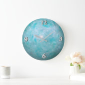 Grande Horloge Ronde Turquoise (Maison)