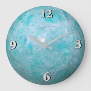 Grande Horloge Ronde Turquoise