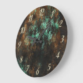 Grande Horloge Ronde Turquoise Cooper Patina Metallic (Angle)