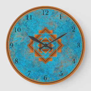 Grande Horloge Ronde Turquoise des pics du sud-ouest