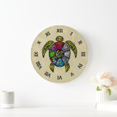 Grande Horloge Ronde Turtle Ba-gua (Maison)