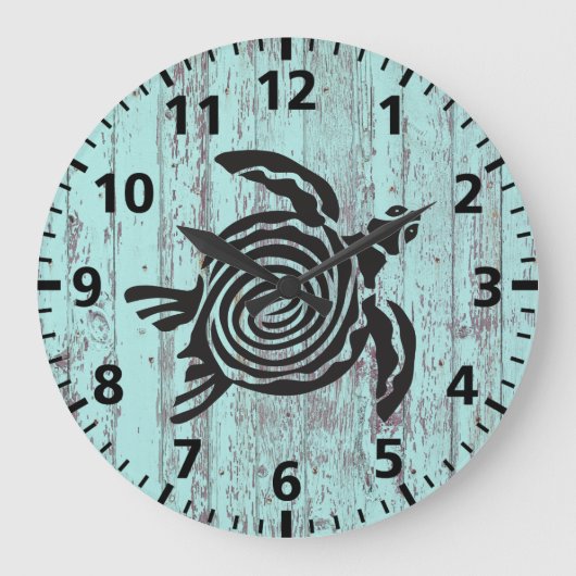 Grande Horloge Ronde Turtle Beach Shabby (Recto)