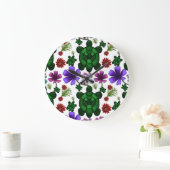 Grande Horloge Ronde Turtle floral pattern  (Maison)