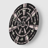 Grande Horloge Ronde Tuyaux en vapeur (Angle)