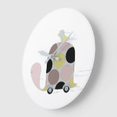 Grande Horloge Ronde Tweeter sur une tortue (Angle)