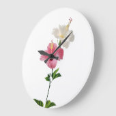 Grande Horloge Ronde Twin Hibiscus Elegance Blush & Ivory Bloom Harmony (Angle)