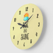 Grande Horloge Ronde Typographie de hausse et d'éclat avec Sun et nuage (Angle)