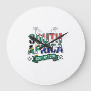 Grande Horloge Ronde Typographie de pays audacieuse de football 2026 Af