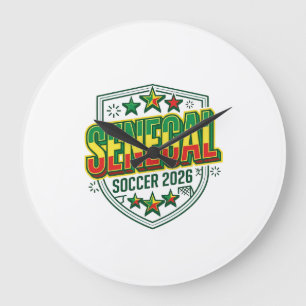 Grande Horloge Ronde Typographie de pays audacieuse de football 2026 Sé
