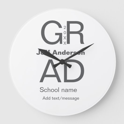 Grande Horloge Ronde Typographie moderne graduation simple minimum c (Recto)