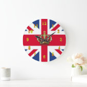 Grande Horloge Ronde UK Queen Crown Wall Clock (Maison)