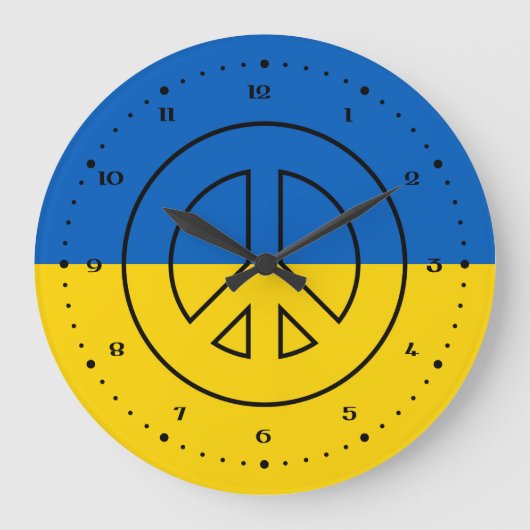 Grande Horloge Ronde Ukrainian flag peace sign (Recto)