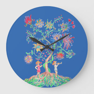 Grande Horloge Ronde Un arbre de vie
