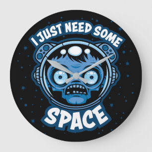 Grande Horloge Ronde Un Astronaute Zombie A Besoin D'Espace