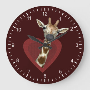 Grande Horloge Ronde Un Coeur Pour Les Giraffes