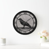 Grande Horloge Ronde Un Corbeau (Maison)