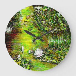 Grande Horloge Ronde Un étang avec des pensées impures