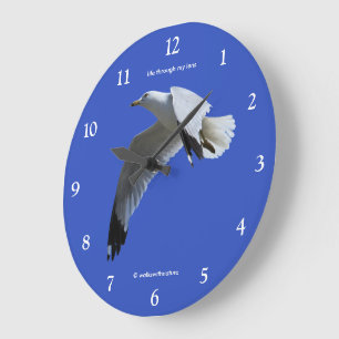 Grande Horloge Ronde Un oiseau de rivage à bec cerclé époustouflant en