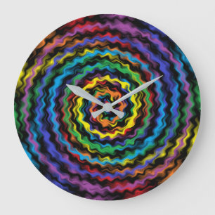 Grande Horloge Ronde Une Détonation Colorée