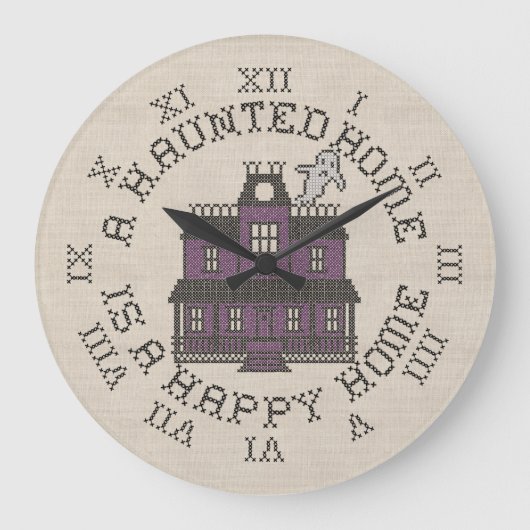 Grande Horloge Ronde Une Maison Hantée Est Une Maison Heureuse (Recto)