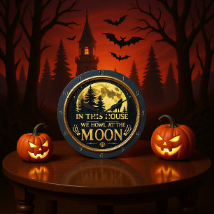 Grande Horloge Ronde Une maison qui hurle sur la Lune