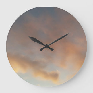 Grande Horloge Ronde Une promenade dans les nuages 3 nuages roses dans 