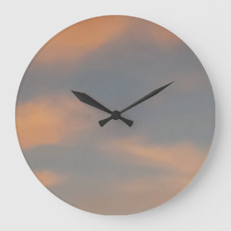 Grande Horloge Ronde Une promenade dans les nuages 6 nuages roses dans 