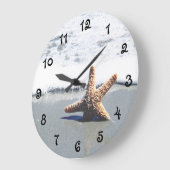 Grande Horloge Ronde Une seule étoile blanchie sur la côte (Angle)