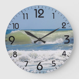 Grande Horloge Ronde Une vague de plage parfaite