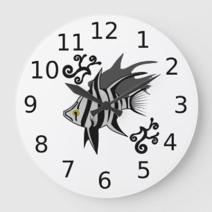 Grande Horloge Ronde Une vieille femme qui vous donne l'oeil